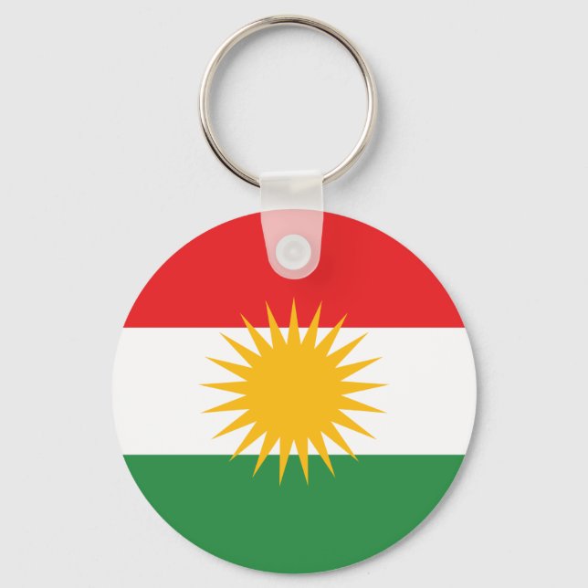 Kurdistan Flagga Keychain Nyckelring (Framsida)