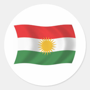 Kurdistan Flagga Klistermärke