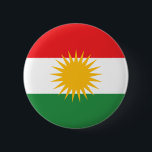 Kurdistan Flagga Knapp<br><div class="desc">Kurdistan Flagga Round Magnet</div>