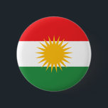 Kurdistan Flagga Knapp<br><div class="desc">Kurdistan Flagga Round Magnet</div>