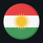 Kurdistan Flagga Magnet<br><div class="desc">Kurdistans historiska flagga och nuvarande flagga av det irakiska Kurdistan. Denna flagga är förbjuden i Iran,  Syrien och Turkiet.</div>