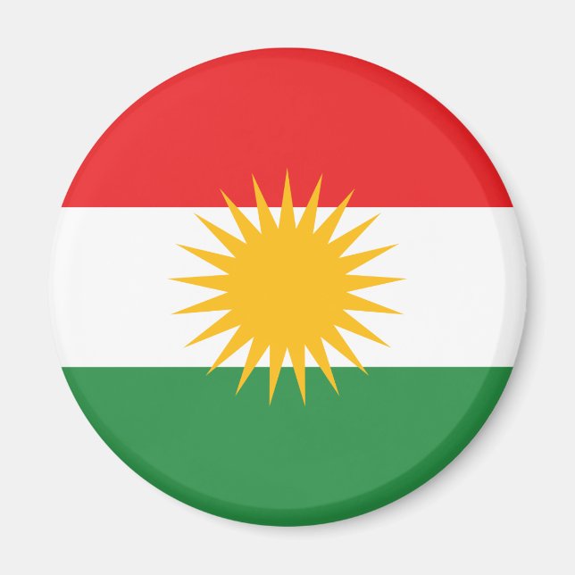 Kurdistan Flagga Magnet (Framsidan)