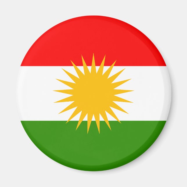 Kurdistan Flagga Magnet (Framsidan)