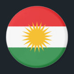 Kurdistan Flagga Magnet<br><div class="desc">Kurdistan Flagga Round Magnet</div>