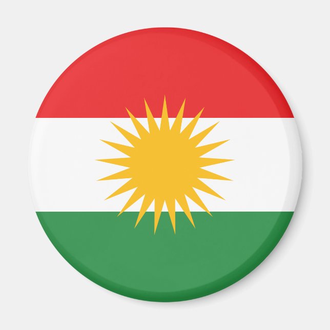 Kurdistan Flagga Magnet (Framsidan)