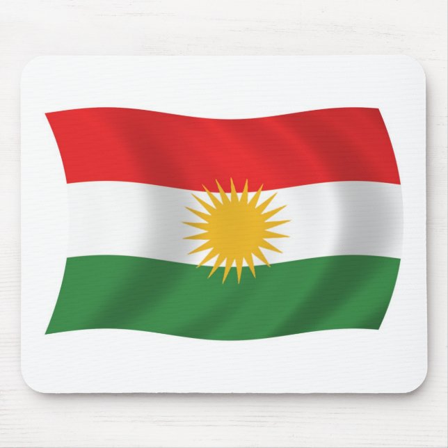Kurdistan Flagga Mousepad Musmatta (Framsidan)