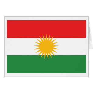 Kurdistan Flagga OBS Kort