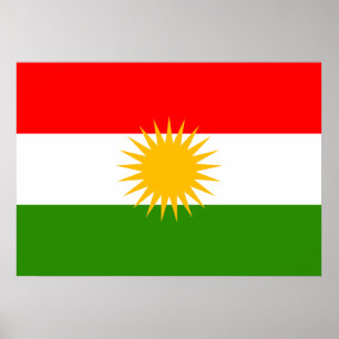 Kurdistan Flagga Poster