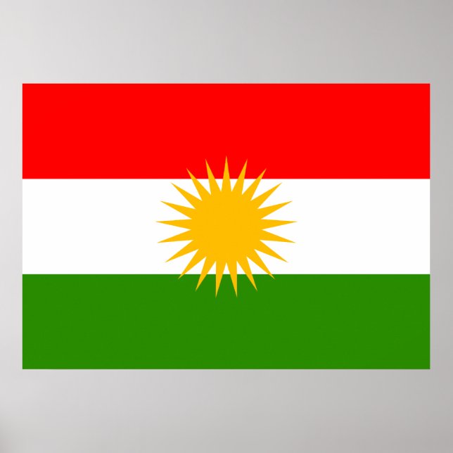 Kurdistan Flagga Poster (Framsidan)