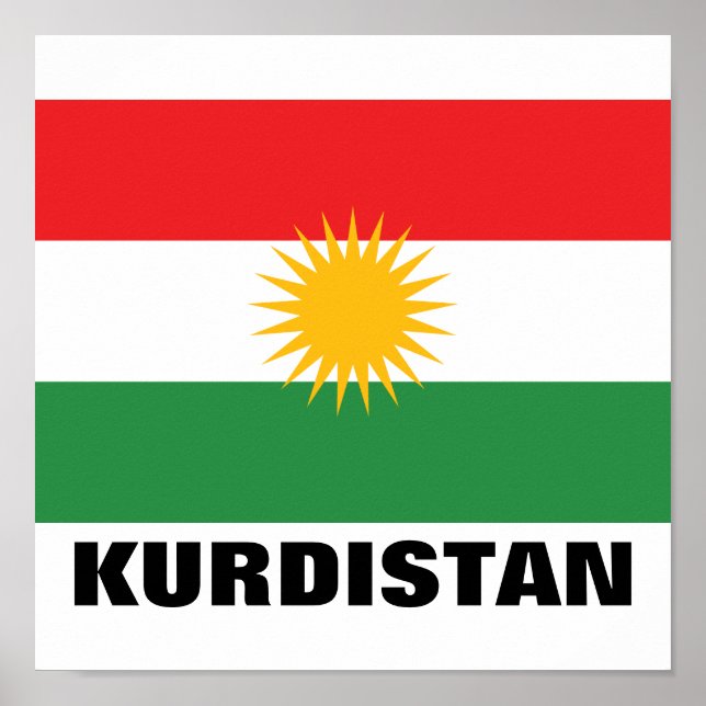 Kurdistan Flagga Poster (Framsidan)