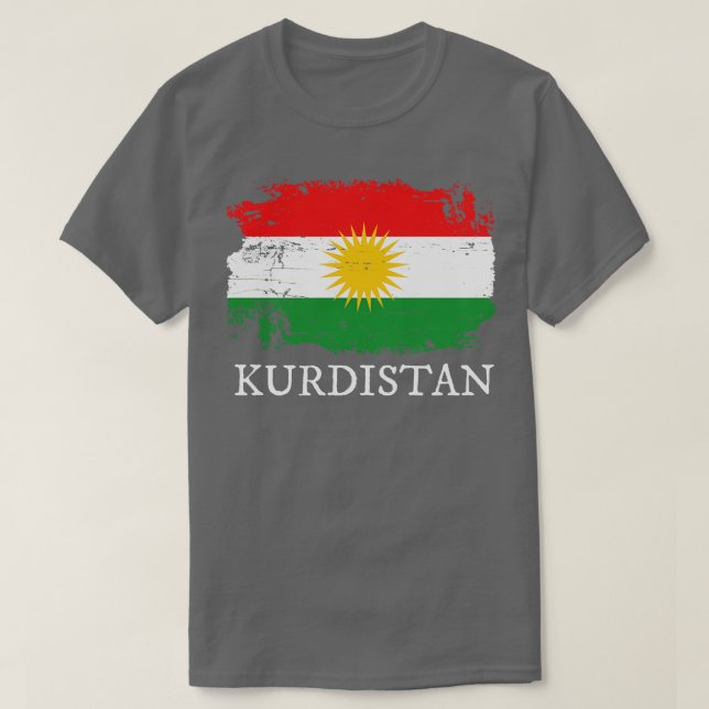 Kurdistan Flagga T Shirt (Design framsida)