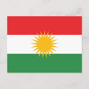 Kurdistan Flagga Vykort
