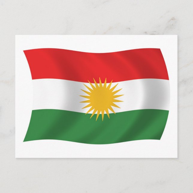 Kurdistan Flagga vykort (Framsida)
