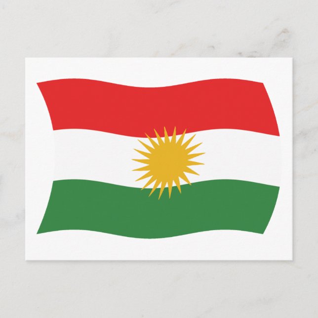 Kurdistan Flagga vykort (Framsida)
