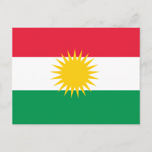 Kurdistan Flagga Vykort
