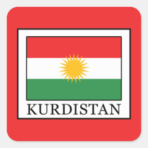 Kurdistan Fyrkantigt Klistermärke