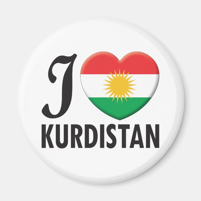 Kurdistan Kärlek Magnet (Framsidan)