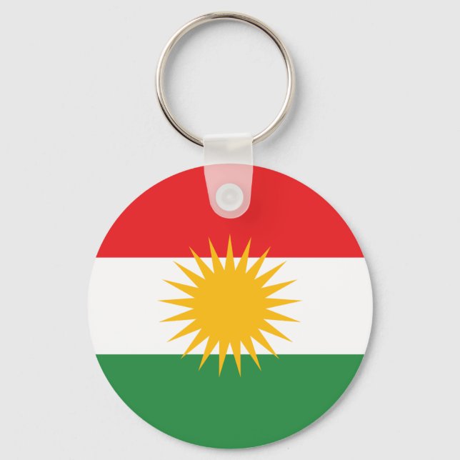 Kurdistan; Kurd; kurdiska; kurdiska flagga Nyckelring (Framsida)