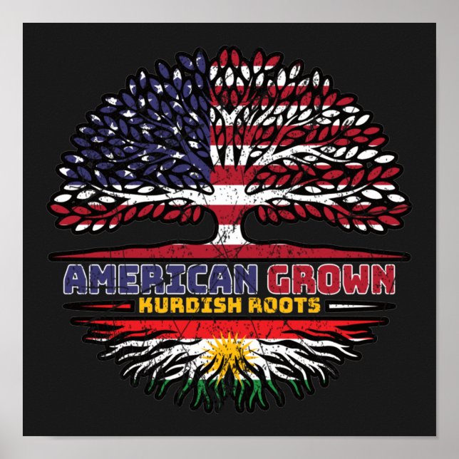 Kurdistan Kurdish US American USA United States Tr Poster (Framsidan)