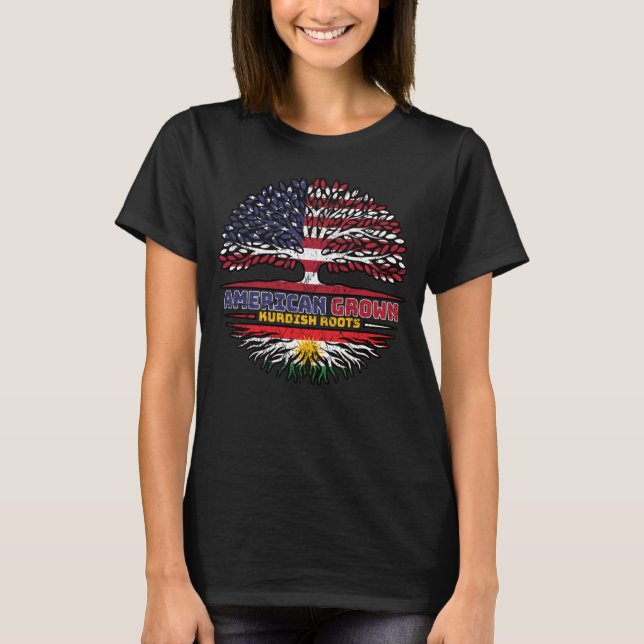 Kurdistan Kurdiska amerikanska amerikanska amerika T Shirt (Framsida)