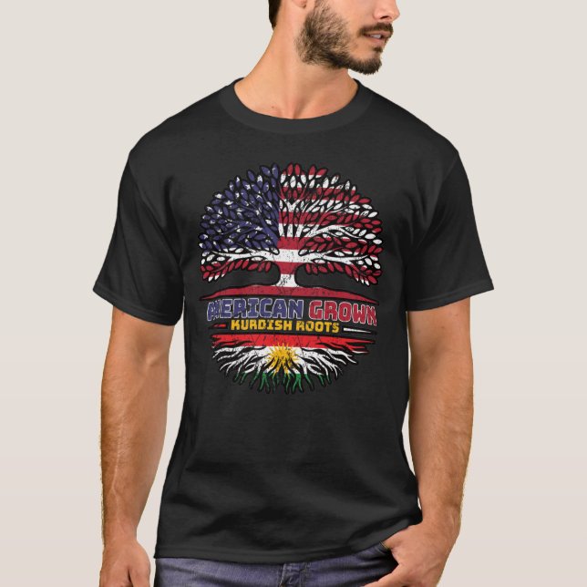 Kurdistan Kurdiska amerikanska amerikanska amerika T Shirt (Framsida)