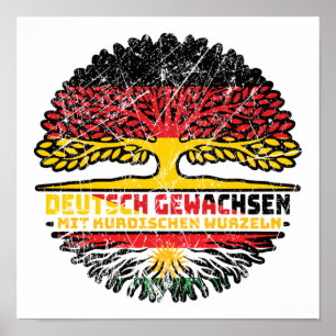 Kurdistan Kurdiska Deutsch Deutschland Baum Wurzel Poster