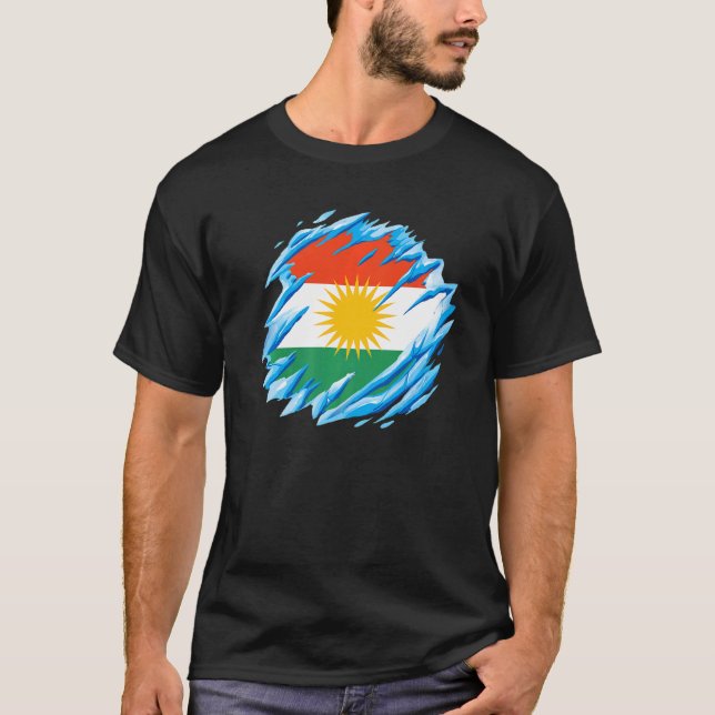 Kurdistan Kurdiska T Shirt (Framsida)