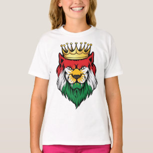 Kurdistan Lejonare Kung Flagga T Shirt