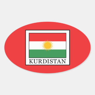 Kurdistan Ovalt Klistermärke
