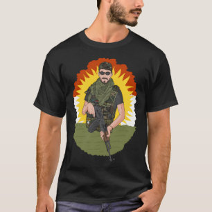 Kurdistan Resistance Kurdiska Flagga. T Shirt
