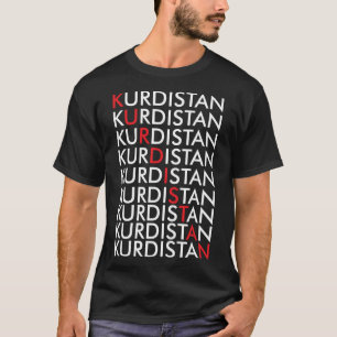 Kurdistan Retro Kurden Erbil i Irak T Shirt