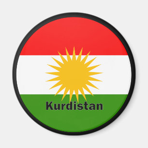 Kurdistan Roundel Flagga Magnet
