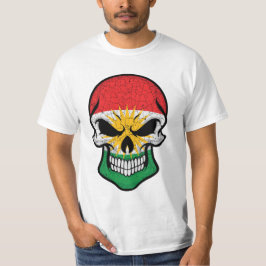 Kurdistan Smiling Skull Flagga T Shirt