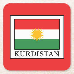 Kurdistan Underlägg Papper Kvadrat