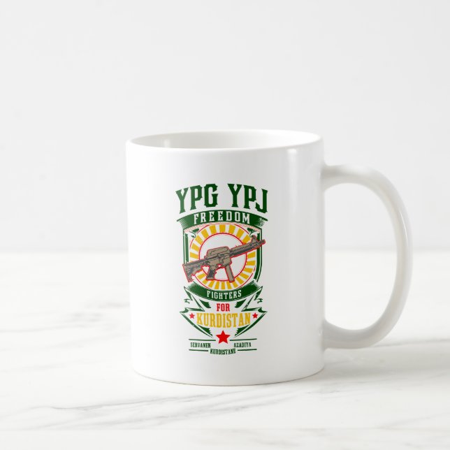 KURDISTAN - YPG - YPJ-frihetskrigare Kaffemugg (Höger)