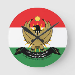 kurdistanemblem rund klocka