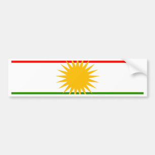 Kurdistanflagga Bildekal