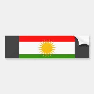 Kurdistanflagga Bildekal