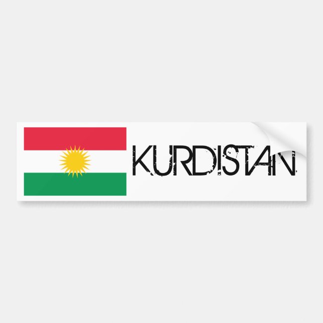 Kurdistanflagga Bildekal (Framsidan)