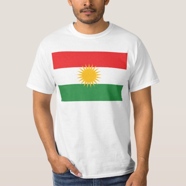 Kurdistanflagga för STORT TRYCK T-shirt (Framsida)