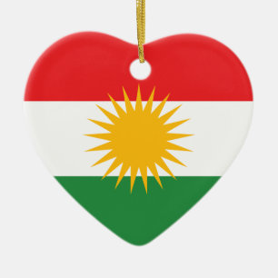 Kurdistanflagga Julgransprydnad Keramik