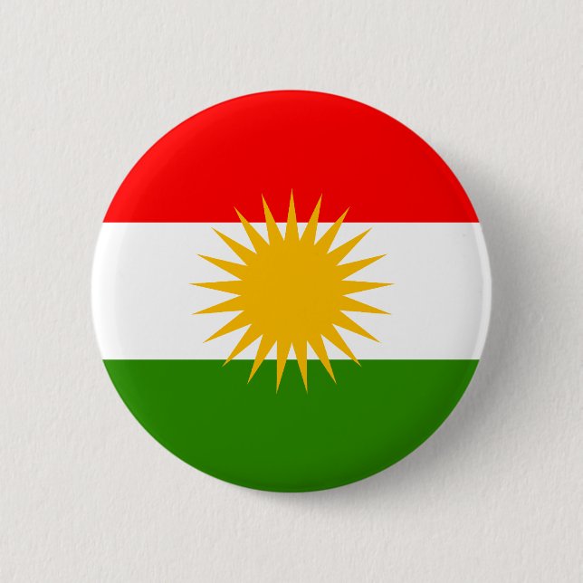 Kurdistanflagga Knapp (Framsida)