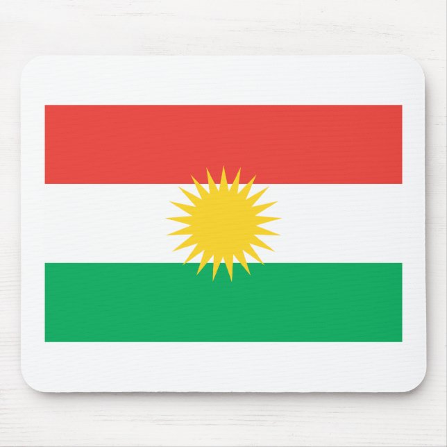 Kurdistanflagga Mousepad Musmatta (Framsidan)