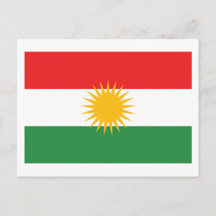 Kurdistanflagga Vykort