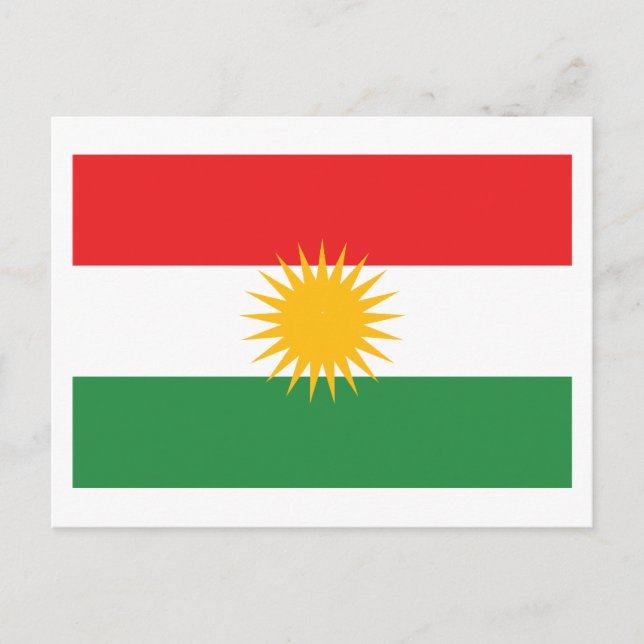 Kurdistanflagga Vykort (Framsida)