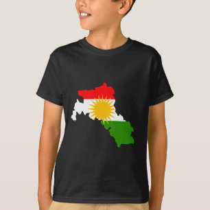 Kurdistanflaggakarta T-shirt