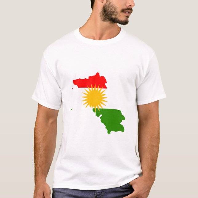 Kurdistanflaggakarta Tee (Framsida)