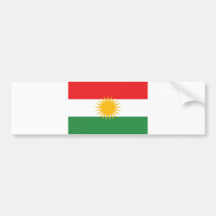 Kurdistans etniska flagga bildekal