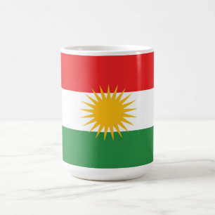 Kurdistans etniska flagga kaffemugg