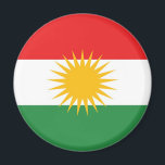 Kurdistans etniska flagga magnet<br><div class="desc">Kurdistans etniska flagga</div>
